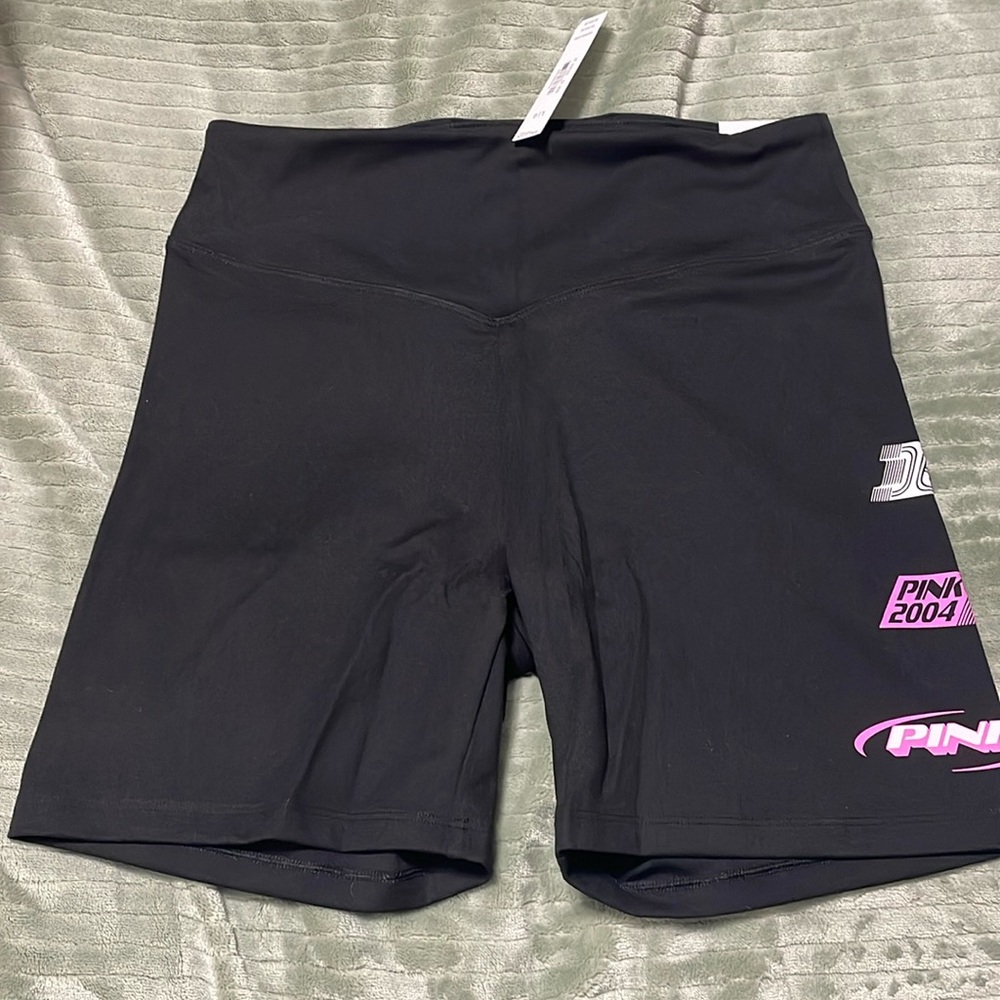 NWT Victorias Secret Pink Bike Shorts L